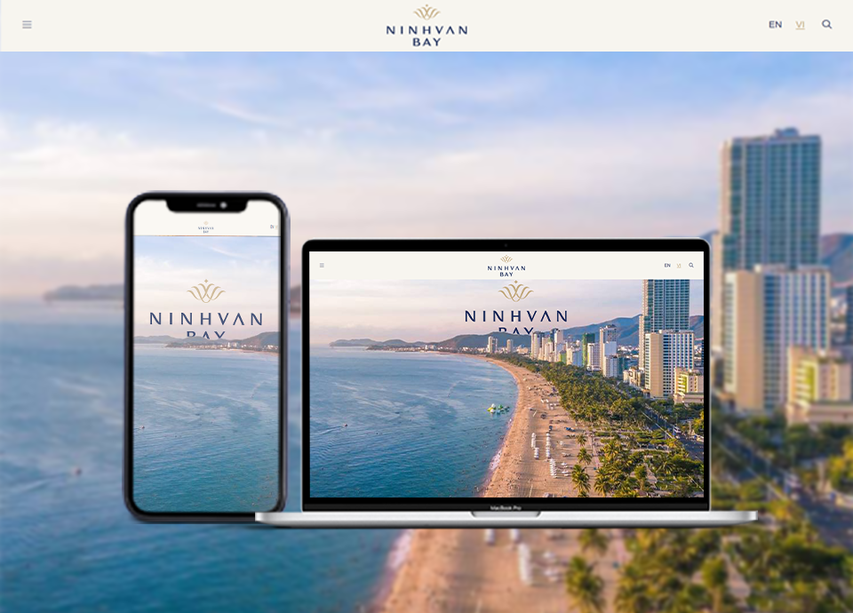 mẫu website du lịch Ninh Vân Bay thiết kế tại Cánh Cam