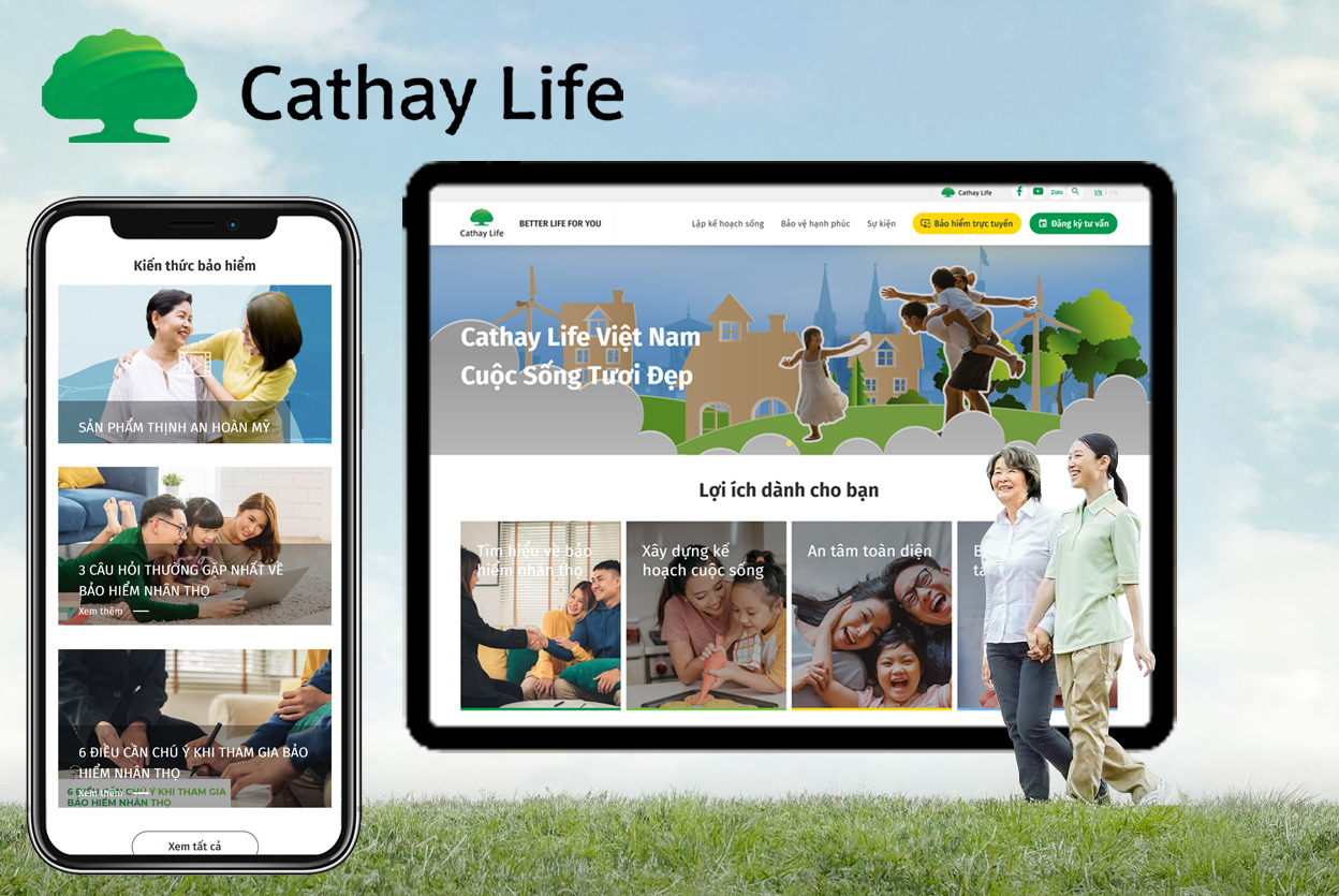 thiết kế website cho Cathay Life, làm trang web cho Cathay Life