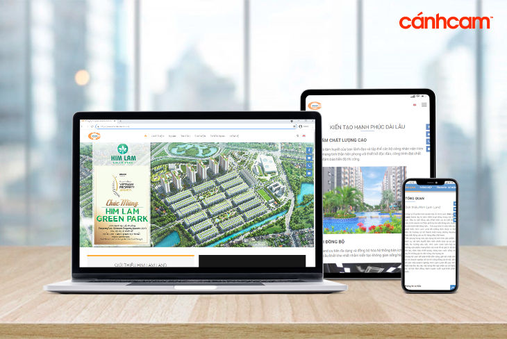 Him Lam Land thiết kế website về bất động sản tại Cánh Cam