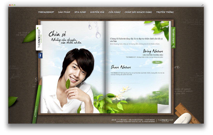 The Face Shop thiết kế website tại Cánh Cam ảnh 6