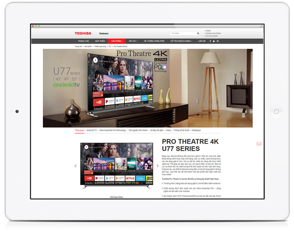 Thiết kế website thương hiệu cho Toshiba ảnh 3