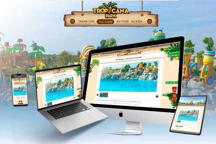 website Tropicana Park khu vui chơi giải trí của Novaland được thiết kế tại Cánh Cam hình 2